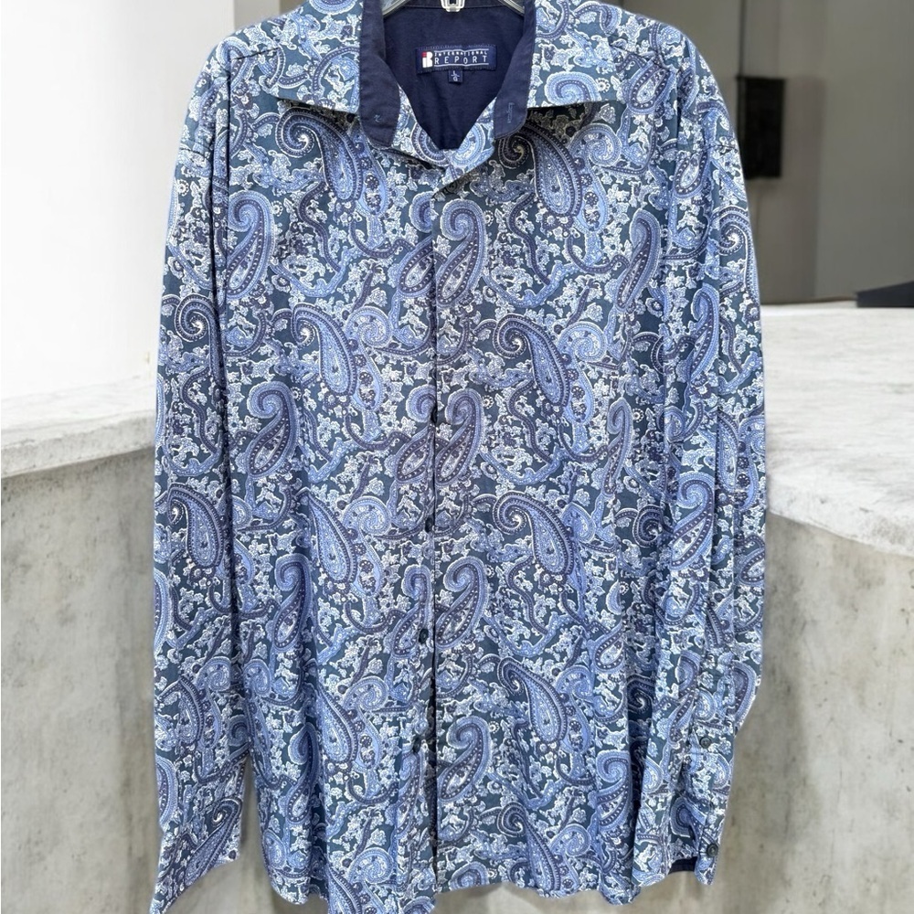 Paisley Blue Men's Shirt